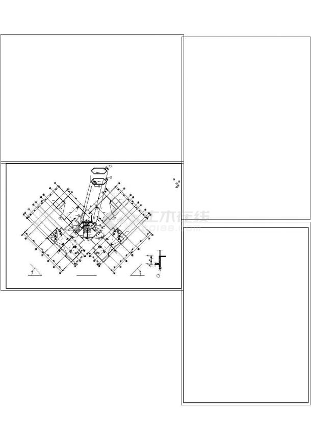郑州市名庭花苑小区17层框架结构住宅楼建筑设计CAD图纸（含架空层）-图二