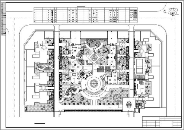 某综合文化中心广场景观规划设计施工CAD图纸-图二