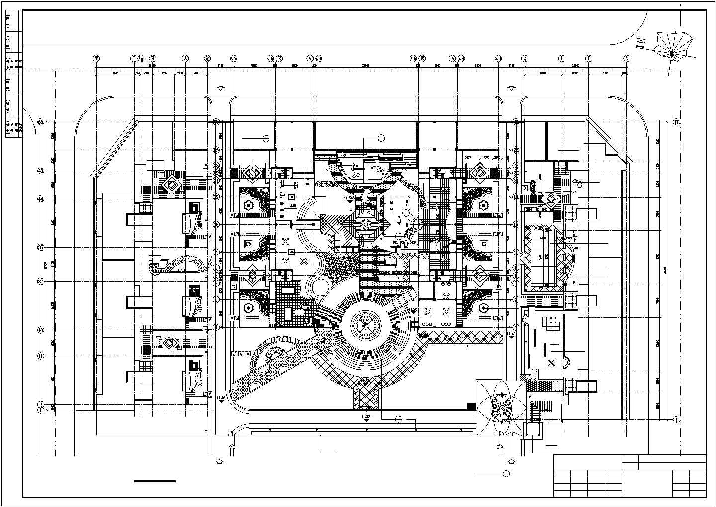 某综合文化中心广场景观规划设计施工CAD图纸