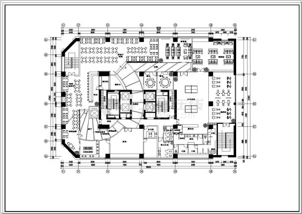 某市精装公寓会所装修设计Cad图-图二