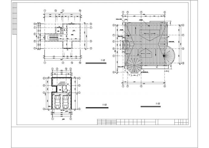 欧式联体别墅建筑设计施工图（共6张）_图1