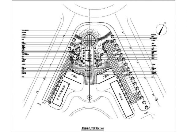 某城市行政广场景观布置项目规划设计施工CAD图纸-图一