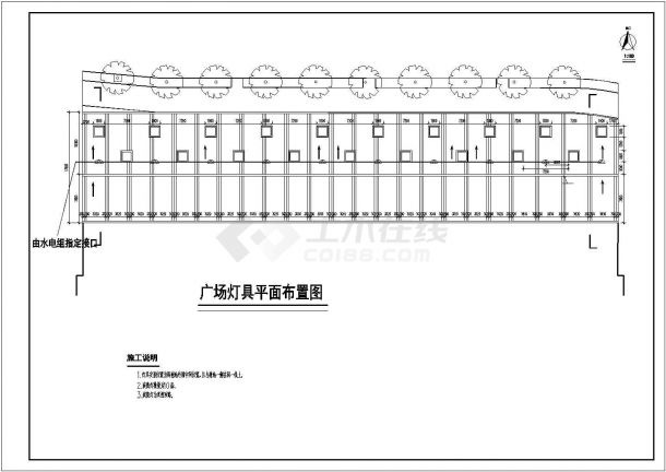 某商业街小型广场景观项目规划设计施工CAD图纸-图二