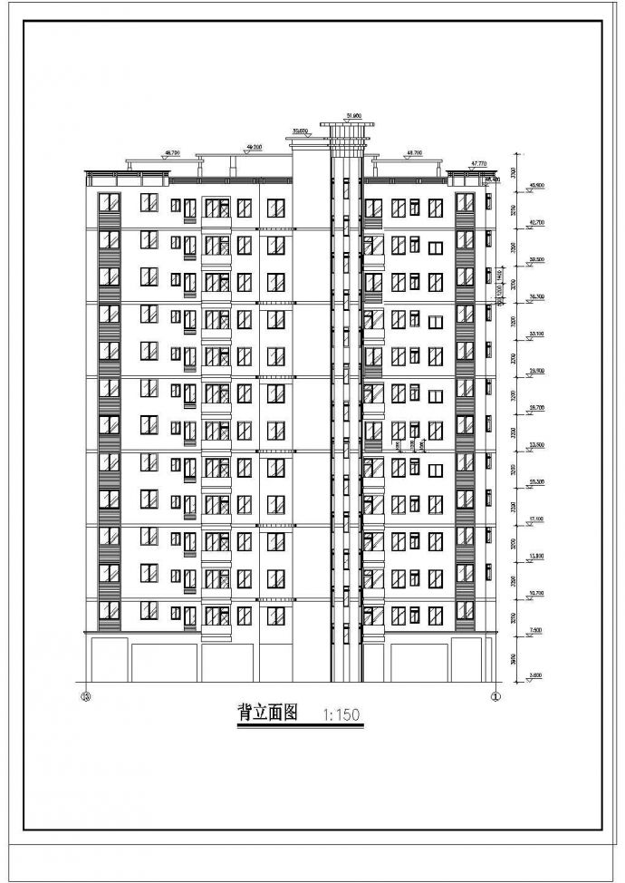 高层住宅楼整套CAD建筑设计施工图_图1