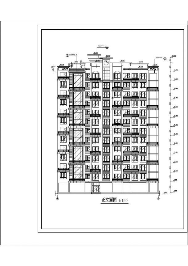 高层住宅楼整套CAD建筑设计施工图-图二