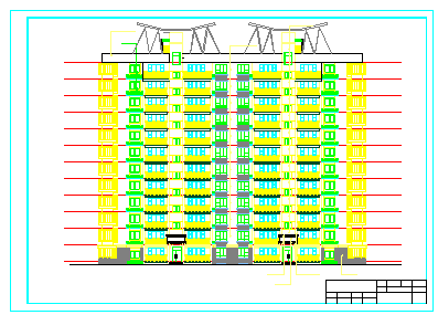 【11层】板式住宅楼建筑设计cad施工套图（含效果图）-图一