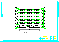 2097平米六层框架宿舍楼cad设计图（计算书、建筑、结构图）-图二