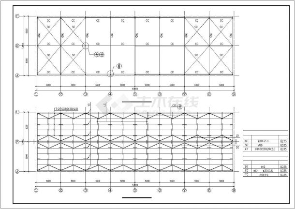 【最新】某钢结构厂房建筑设计方案CAD图纸-图一