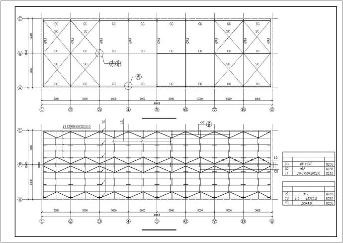 【最新】某钢结构厂房建筑设计方案CAD图纸_图1