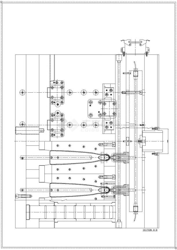 某热嘴油缸CAD构造设计节点图纸-图一
