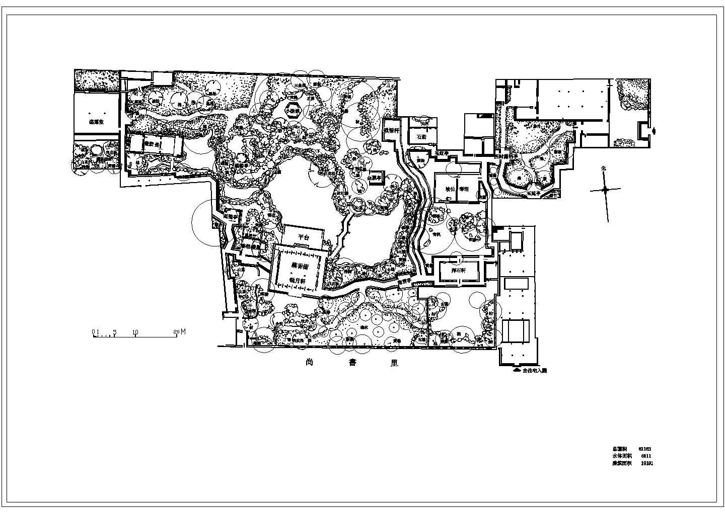 某苏州怡园CAD景观平面设计图纸