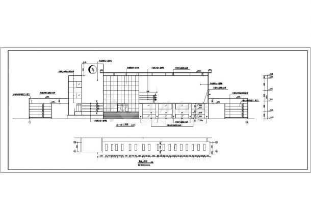 某长73.5米 宽24.6米 四层青少年活动中心建筑CAD完整设计含总平图-图二