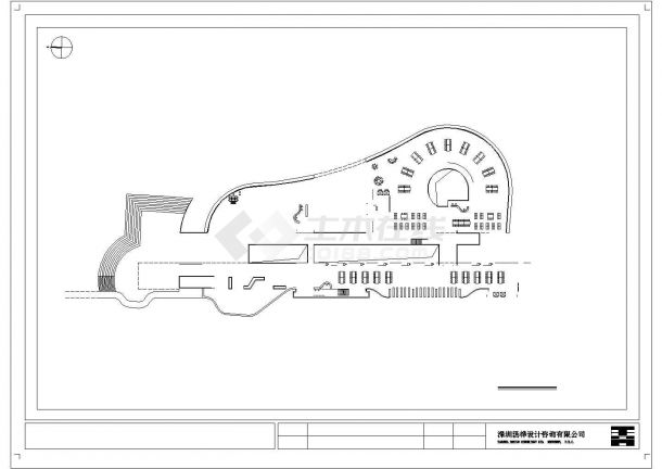 某遵义市图书馆CAD设计建筑完整构造方案图-图二