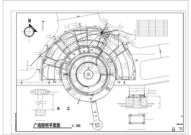 【江西】某小区广场景观照明施工设计电气施工图-图一