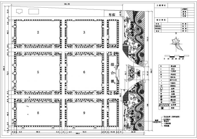 某工厂绿化CAD大样景观设计构造平面图_图1