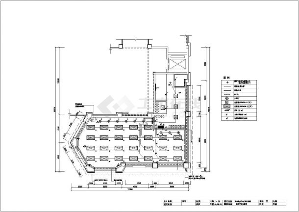 营业服务厅电气建筑布置参考详情图-图二