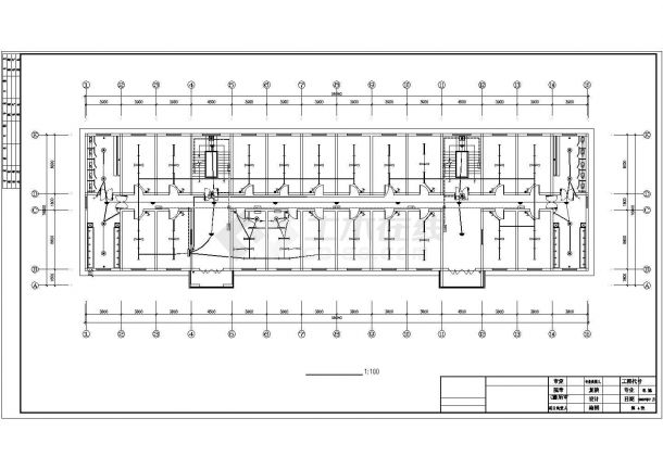 5层学校宿舍楼电气施工设计图（强弱电）-图二