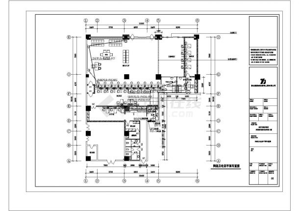 商业银行营业厅电气施工设计图-图二