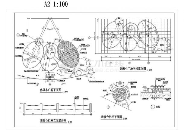 某南方城市休闲小广场绿化项目规划设计施工CAD图纸-图一