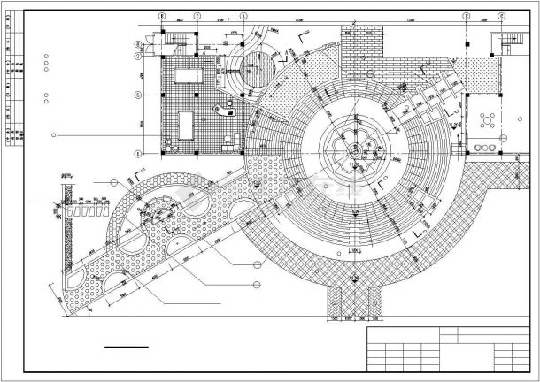 某城市精细园林广场景观项目规划设计施工CAD图纸-图二
