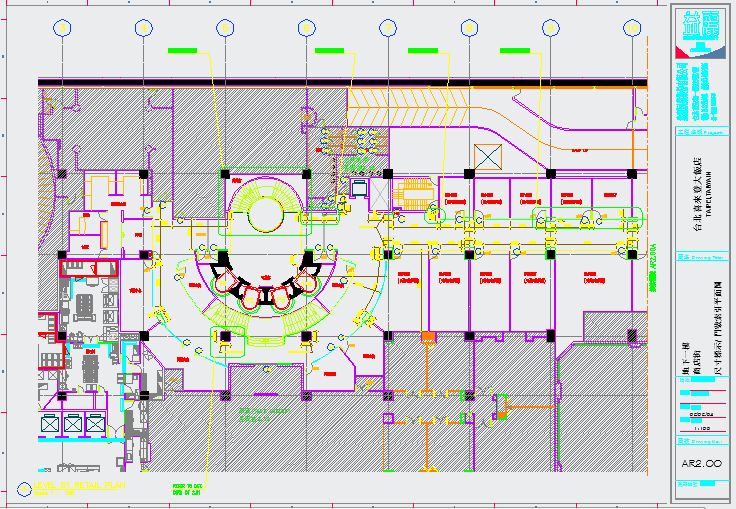 某喜来登大饭店施工图CAD设计完整平面图