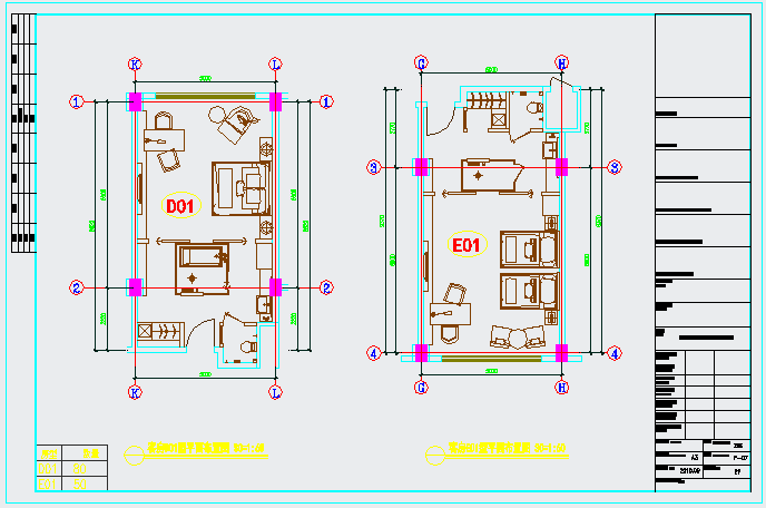 某客房楼CAD大样全套施工设计图