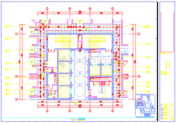某五星级酒店二层餐厅施工图2层走道CAD构造设计图-图一
