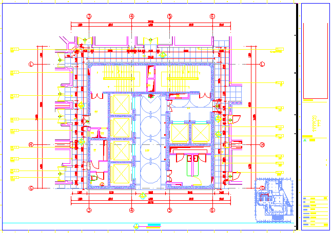 某五星级酒店二层餐厅施工图2层走道CAD构造设计图_图1