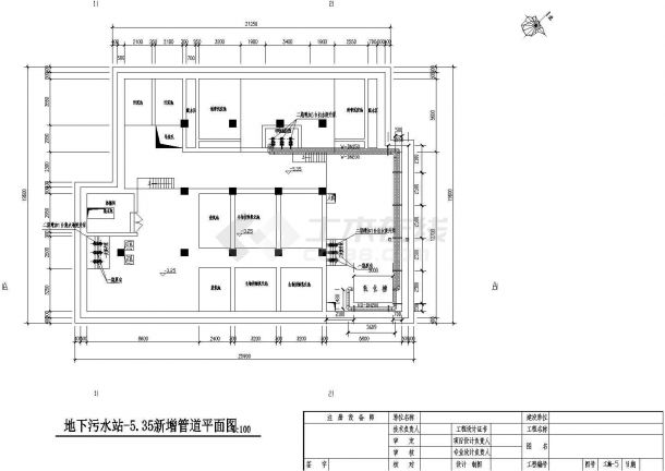 【哈尔滨】某医院废水改造工程CAD环保设计完整详细施工图-图一