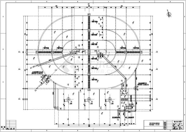 某城市污水厂2.5氧化沟万吨工艺图CAD环保设计图-图一