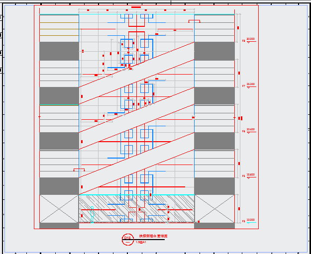 某扶梯侧墙立面CAD完整设计详细详图_图1