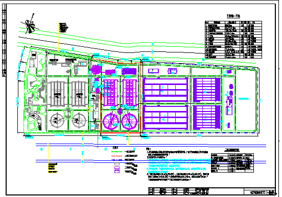 某污水厂水池设计图纸平面CAD布置图_图1