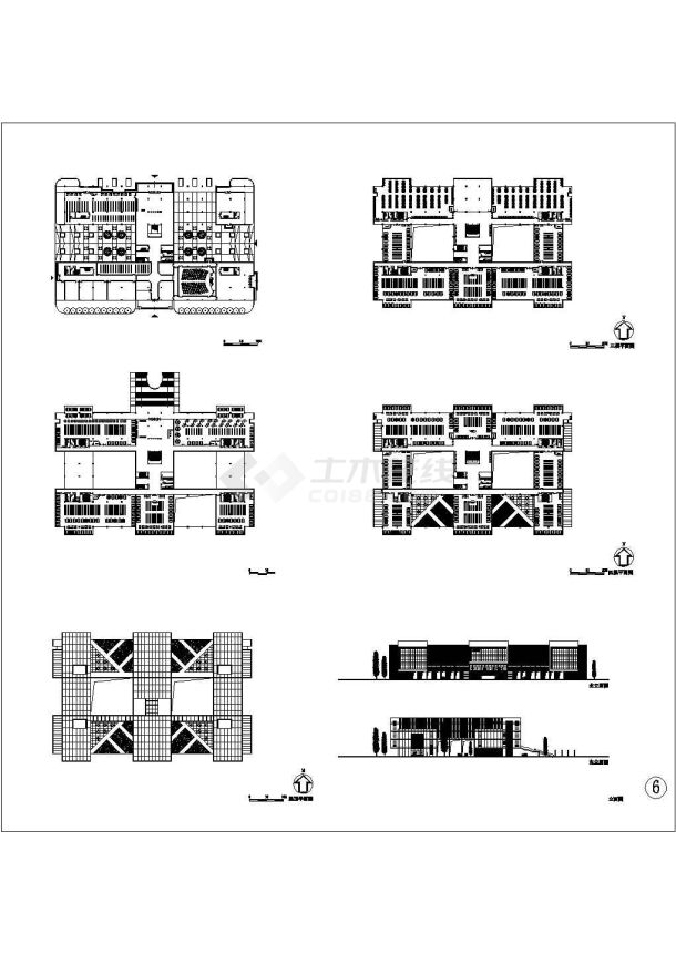 某图书馆平立面CAD大样完整详细图纸-图一