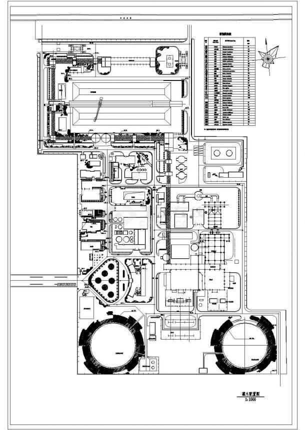 某发电厂CAD节点构造设计施工图植物配置图-图二