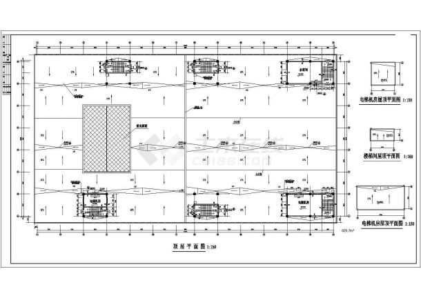 某框架结构五层大型商场设计cad建筑平面施工图-图一