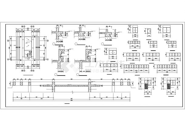 广州某工业区5千平米左右五层框架结构宿舍楼建筑设计CAD图纸-图二