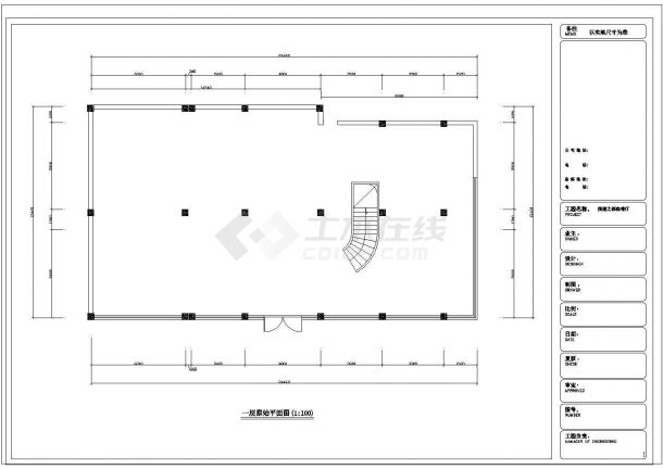某长24.46米 宽13.42米 二层浪漫之都咖啡厅CAD室内设计内部装修（各层的电路布置 消防布置 平面布置 顶棚布置 原始平面 立面）-图一