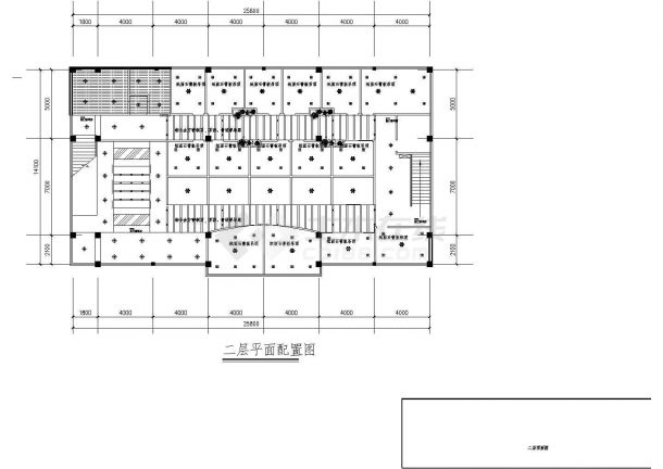 某长约28米 宽25.8米二层咖啡厅CAD室内设计节点完整装修图-图一