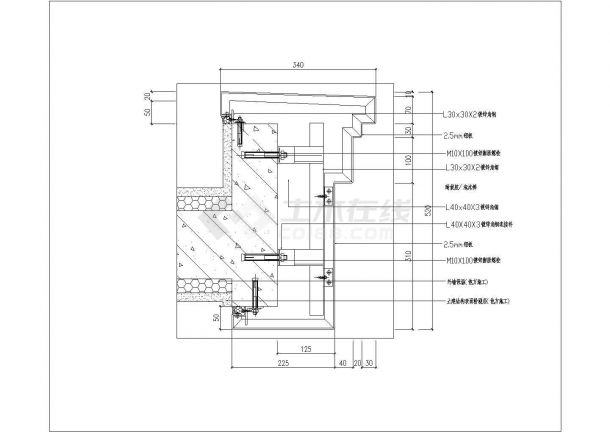 经典铝单板设计cad节点详图集合-图一