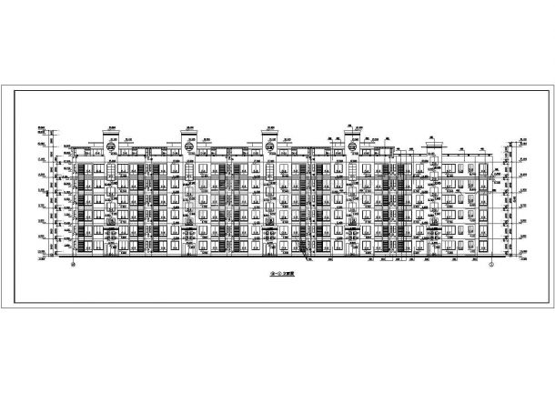 2900平米左右6层框混结构住宅楼平立剖面设计CAD图纸（含阁楼）-图二