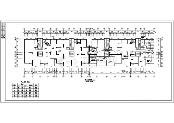 西安市长安区明秀苑小区1.2万平12层剪力墙结构住宅楼建筑设计CAD图纸-图一