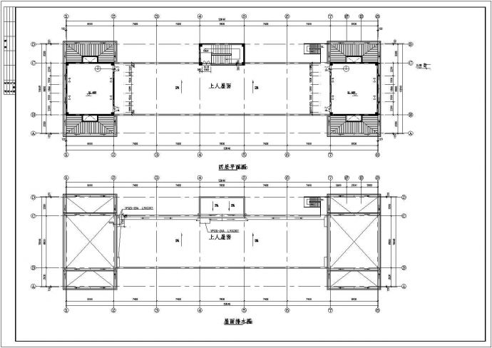 某商业街2100平米左右4层框架结构商业综合楼建筑设计CAD图纸_图1