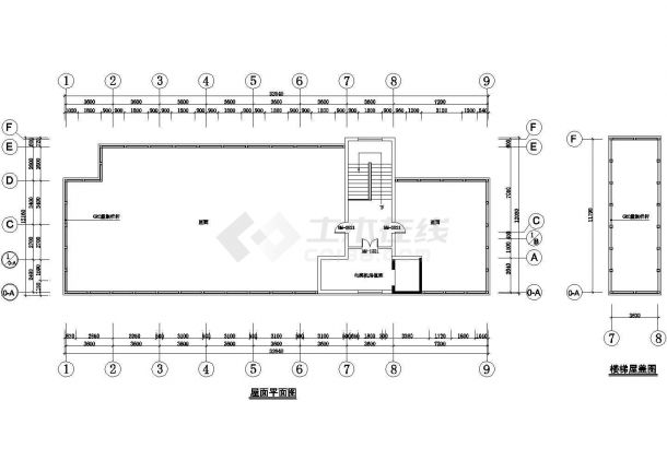 1400平米4层框混结构商务酒店建筑设计CAD图纸（底层临街门面）-图二