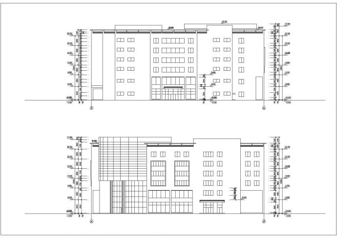 某框架结构多层商业大厦设计cad全套建筑施工图_图1