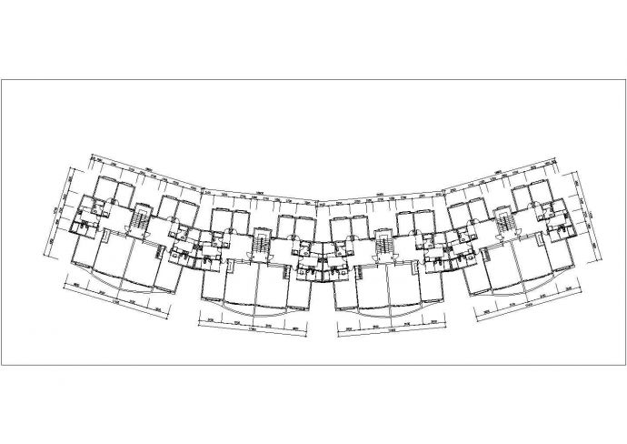 4200平米7层框混弧形住宅楼平立面设计CAD图纸（含架空层和户型图）_图1