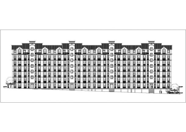 4200平米7层框混弧形住宅楼平立面设计CAD图纸（含架空层和户型图）-图二