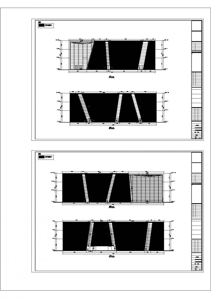 10662平米展览展馆建筑初步设计方案-图立剖面_图1