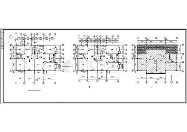 银川市贵金花园小区5810平6层砖混结构住宅楼建筑设计CAD图纸（含阁楼）-图二