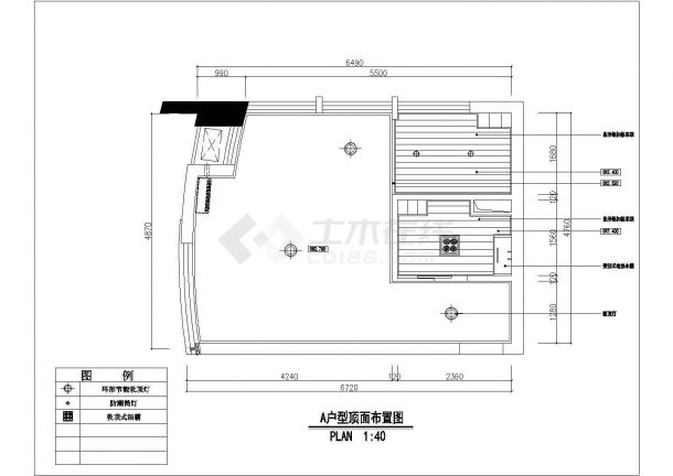 汕头市富华家园小区经典热门的户型平立面装修装饰设计CAD图纸-图二