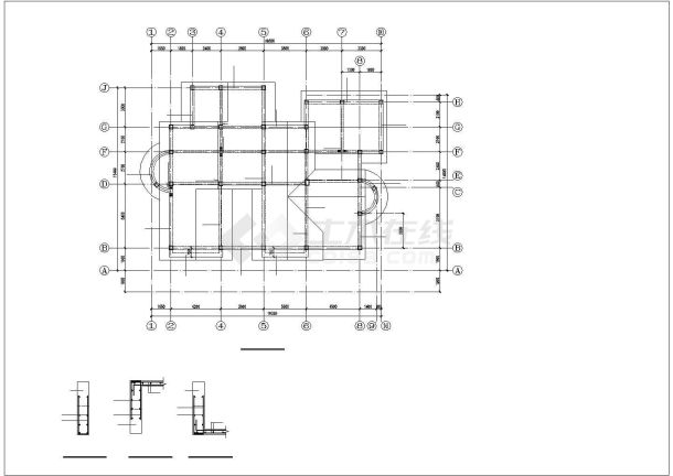[辽宁]地上三层框架结构住宅楼改造加固结构施工图-图二